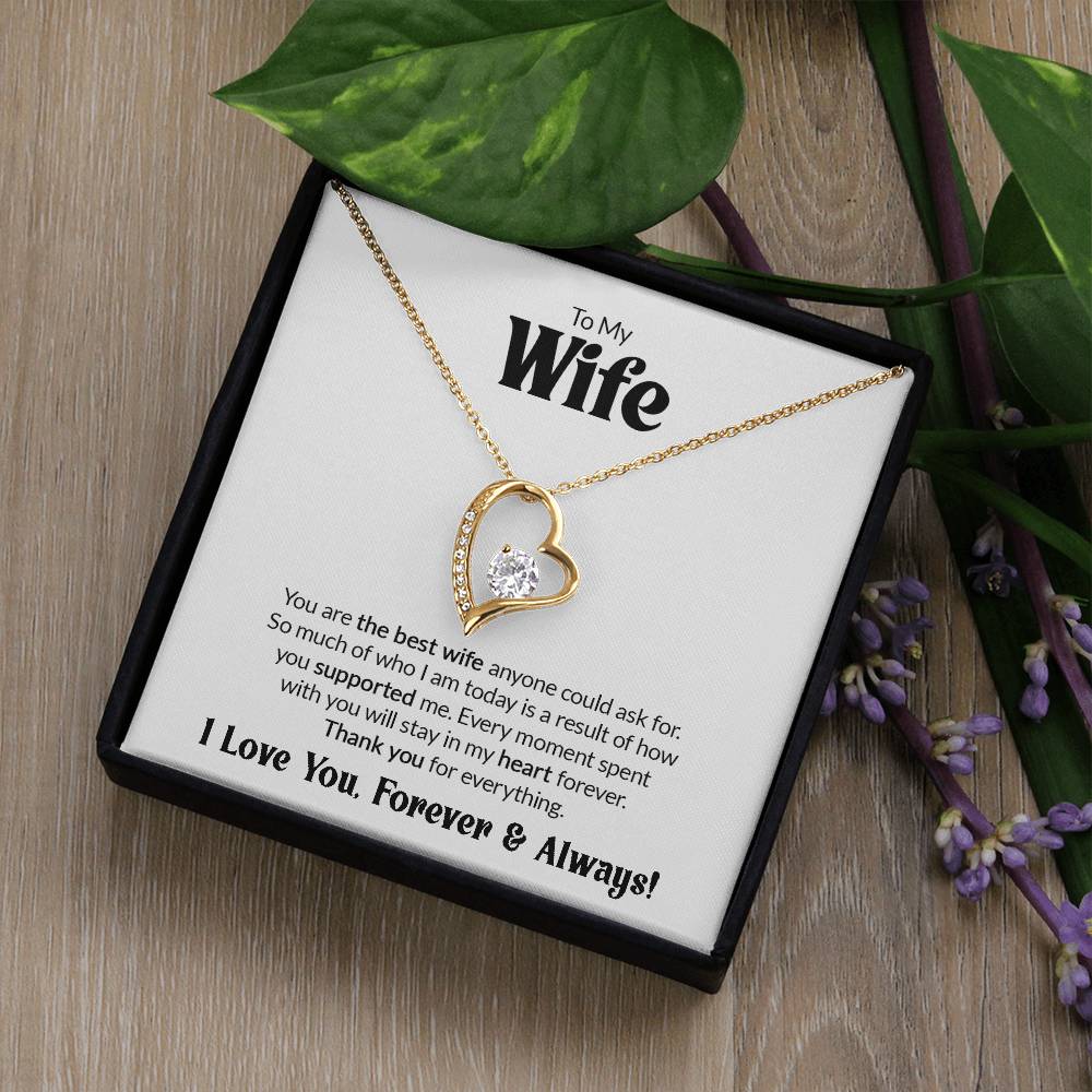 Gift For Wife - You Are The Best Wife - Forever Love Necklace