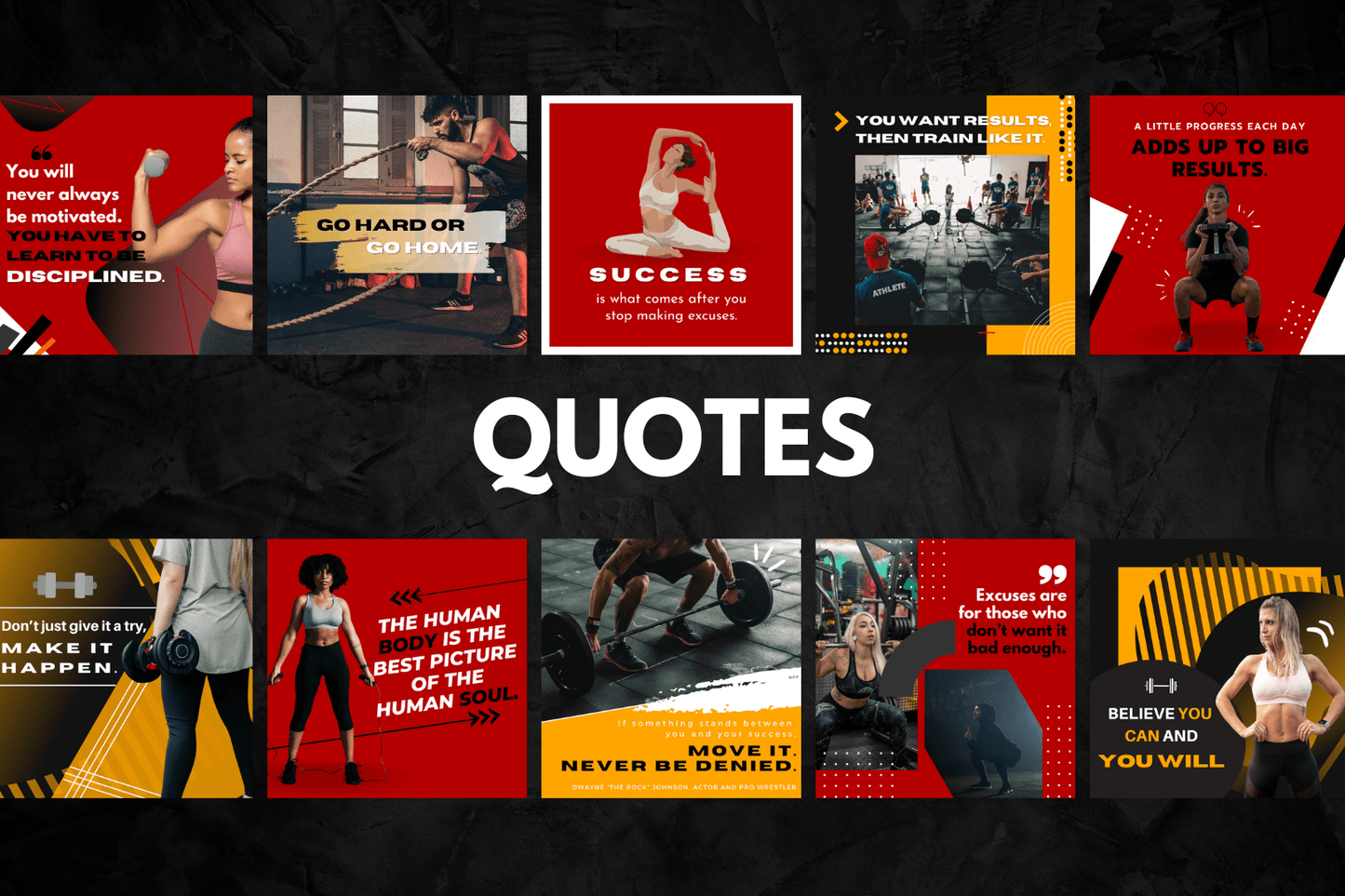 200 Gym Templates for Social Media