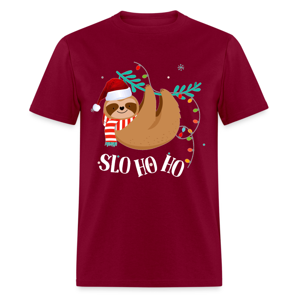 Cute And Funny Sloth Slo Ho Ho Christmas T-Shirt - Family Shirts Men, Woman Christmas T Shirts
