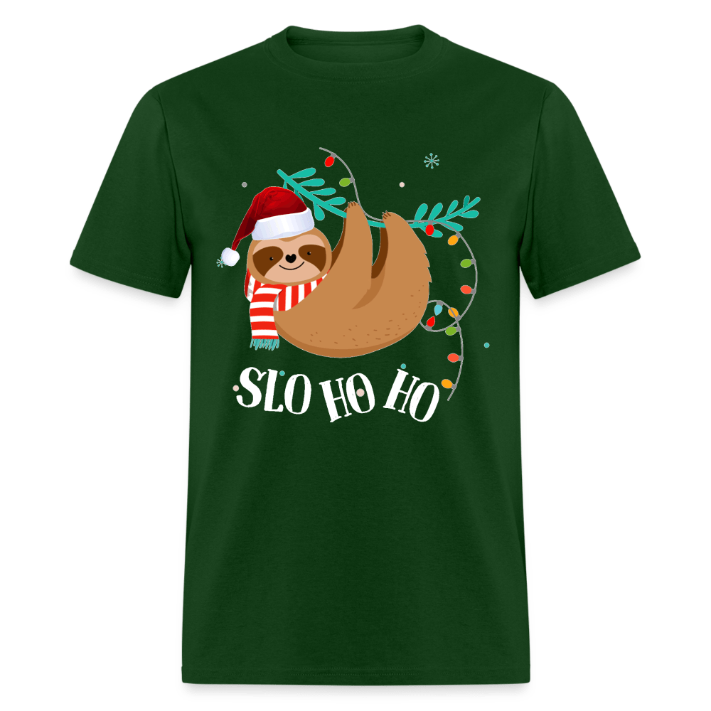 Cute And Funny Sloth Slo Ho Ho Christmas T-Shirt - Family Shirts Men, Woman Christmas T Shirts