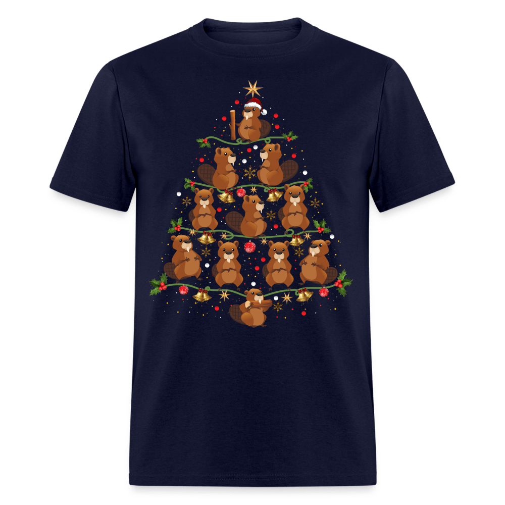 Christmas - Beaver Christmas Tree - Family Shirts Men, Woman Christmas T Shirts