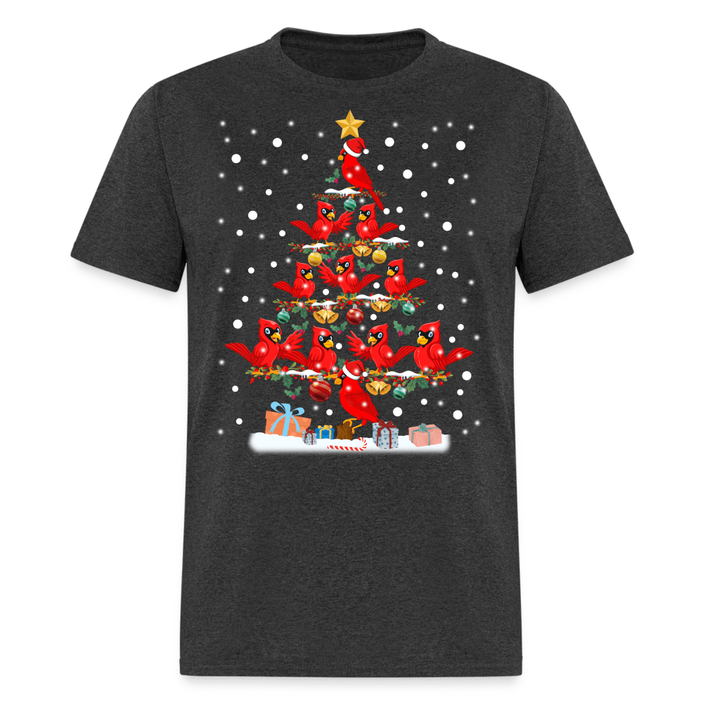 Christmas - Cardinal Christmas Tree - Family Shirts Men, Woman Christmas T Shirts