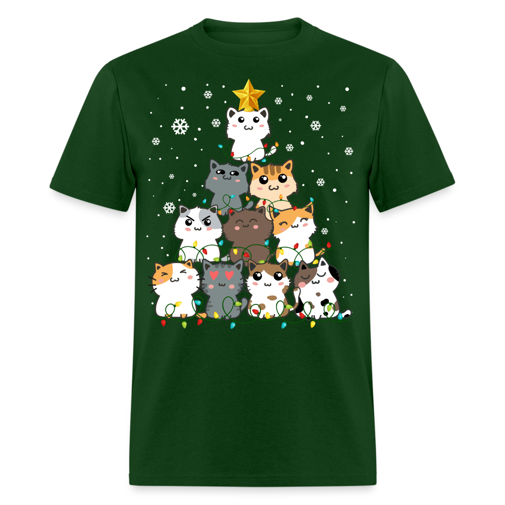 Christmas - Cat Christmas Tree - Family Shirts Men, Woman Christmas T Shirts