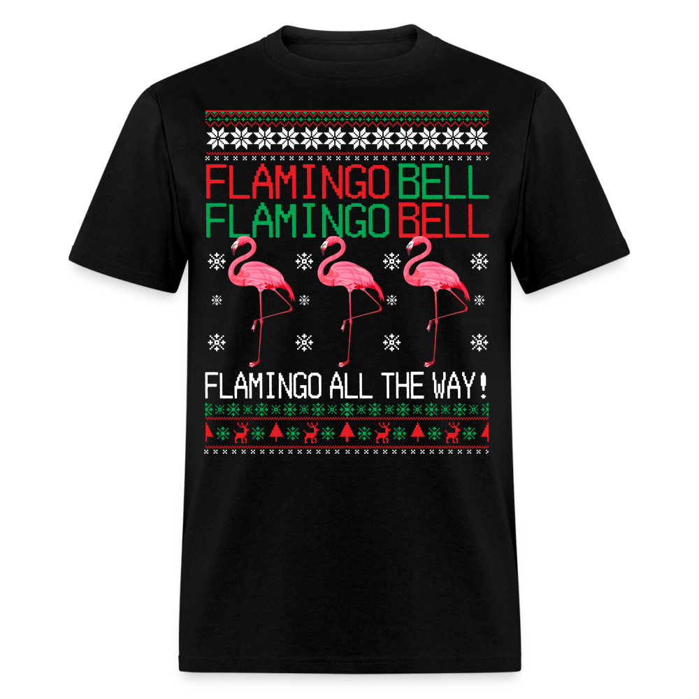 Christmas - Flamingo All The Way - Family Shirts Men, Woman Christmas T Shirts