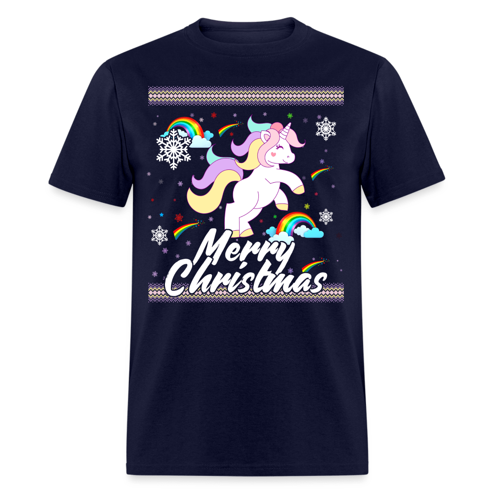 Christmas - Merry Christmas Unicorn Ugly Sweater - Family Shirts Men, Woman Christmas T Shirts