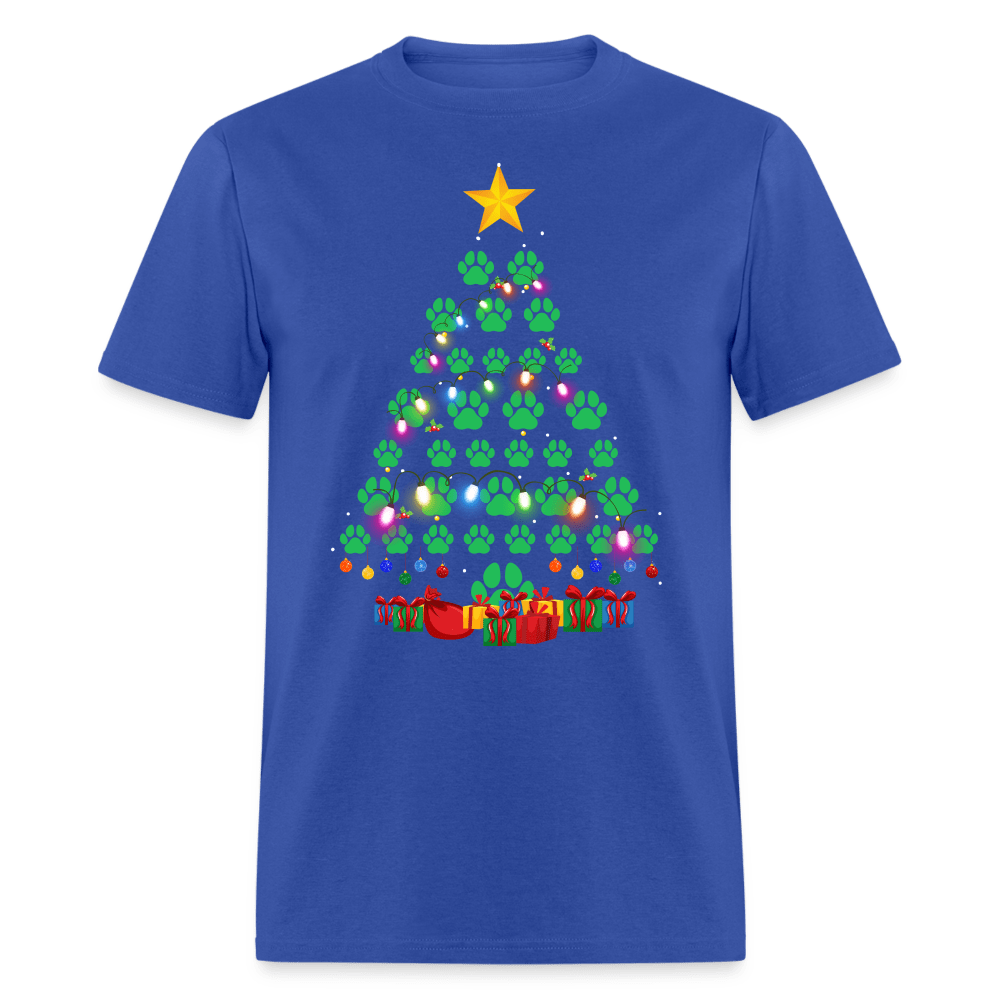 Christmas - Paw Christmas Tree - Family Shirts Men, Woman Christmas T Shirts