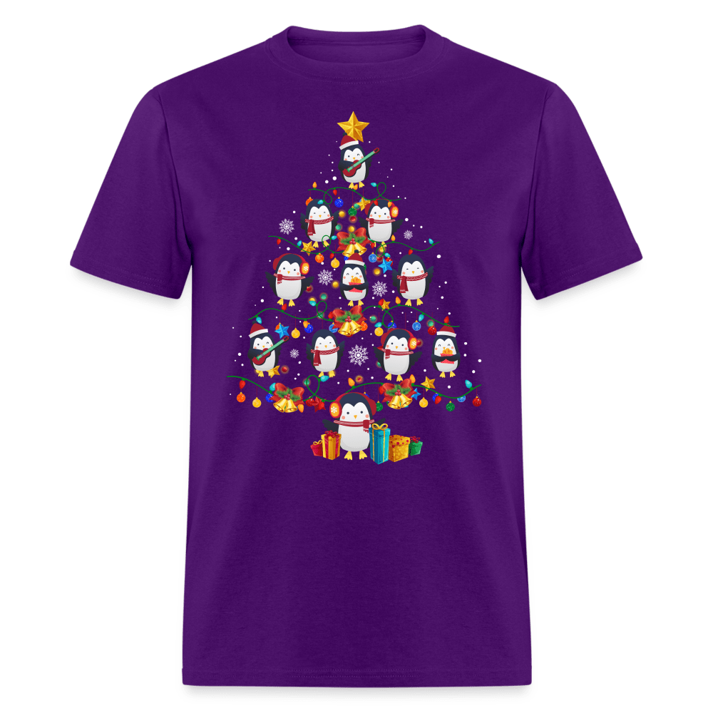 Christmas - Penguin Christmas Tree - Family Shirts Men, Woman Christmas T Shirts