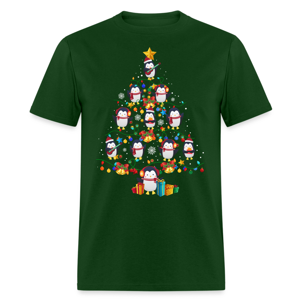 Christmas - Penguin Christmas Tree - Family Shirts Men, Woman Christmas T Shirts