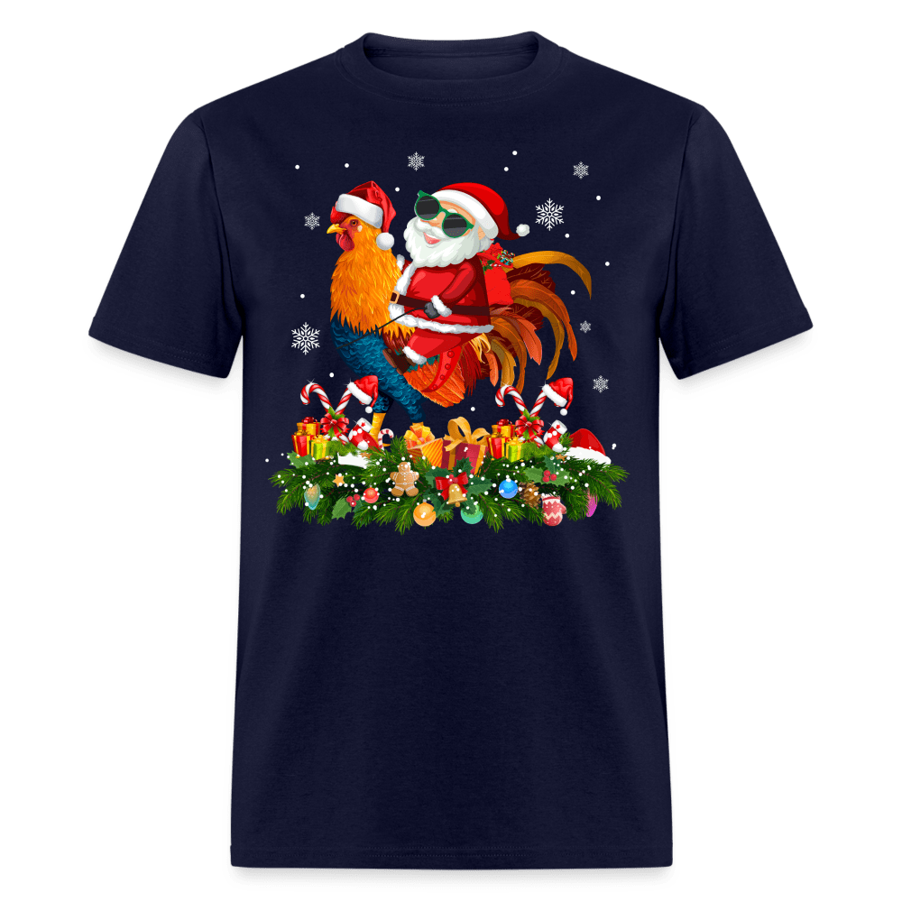 Christmas - Santa Rides - Family Shirts Men, Woman Christmas T Shirts