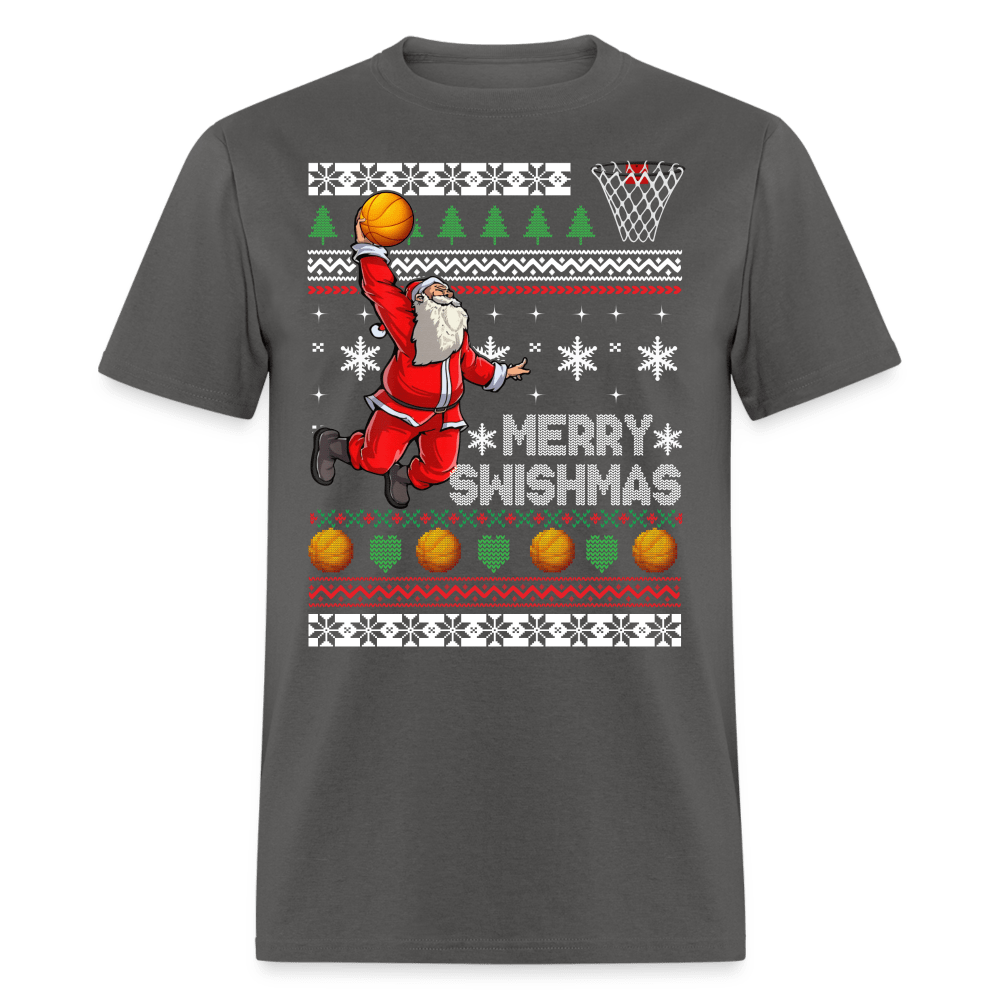 Christmas - Santa Playing Basketball - Family Shirts Men, Woman Christmas T Shirts