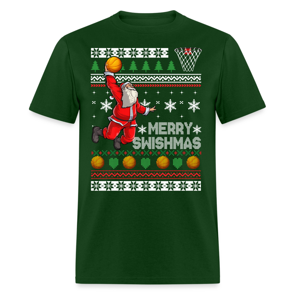 Christmas - Santa Playing Basketball - Family Shirts Men, Woman Christmas T Shirts