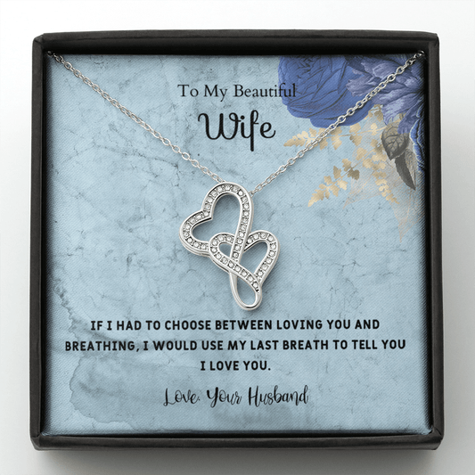 If I Had to Choose - Double Hearts Necklace Message Card