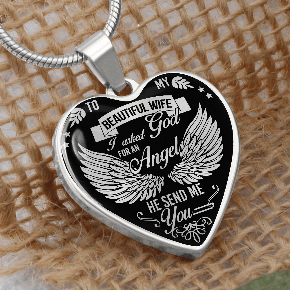 Wife Angel Heart Pendant