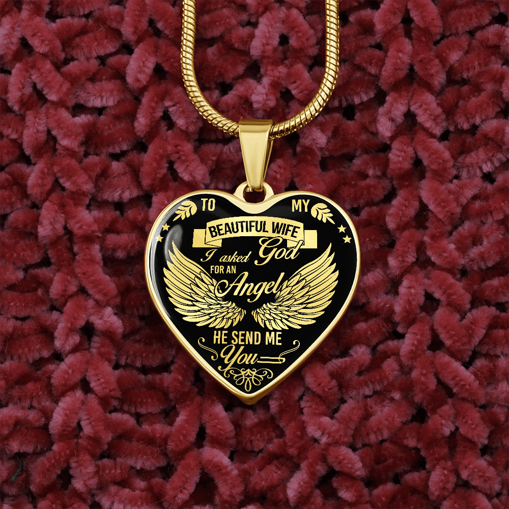 Wife Angel Heart Pendant