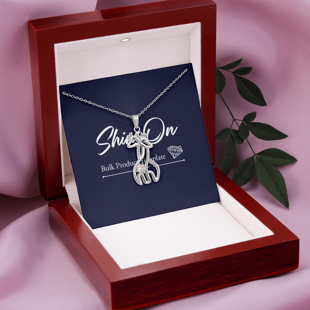 Graceful Love Giraffe Necklace Message Card