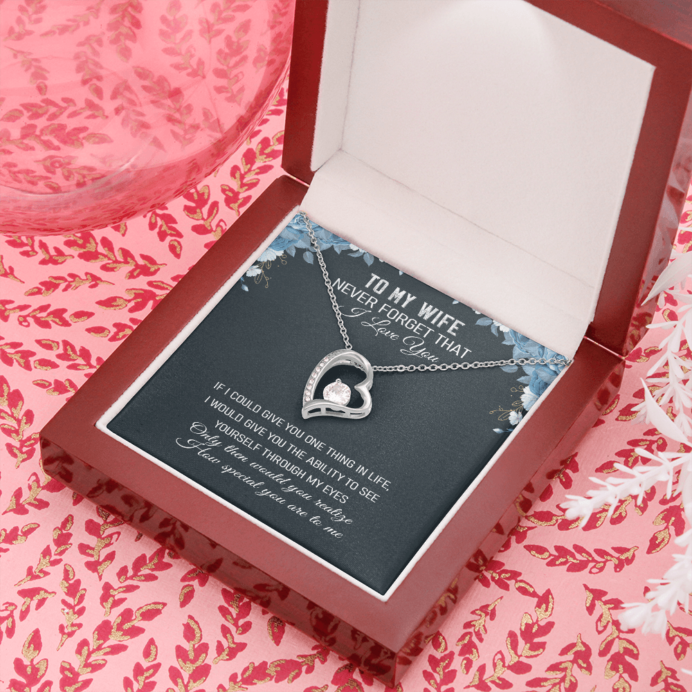 Never Forget That I Love You - Forever Love Necklace Message Card