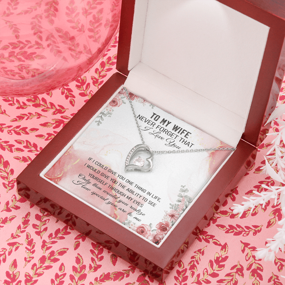 Never Forget That I Love You - Forever Love Necklace Message Card