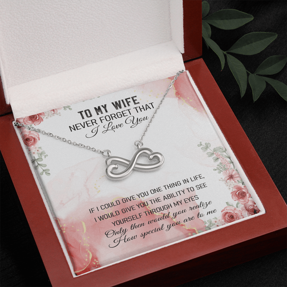 Never Forget That I Love You -Infinity Hearts Necklace Message Card