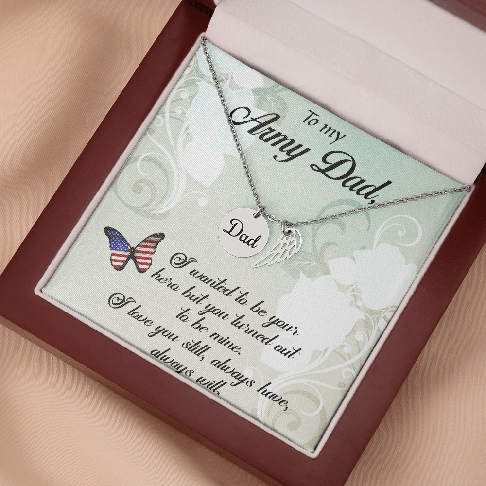 Gift for Army Dad Hero Necklace
