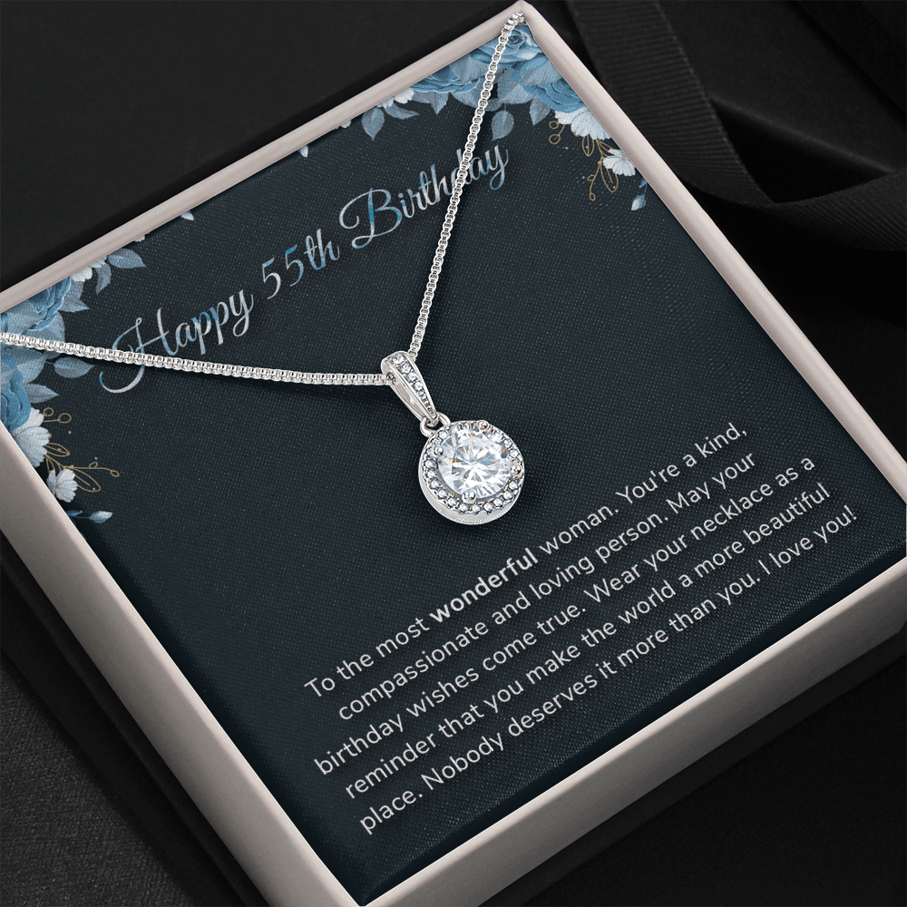 Happy 55th Birthday - Eternal Hope Necklace Message Card