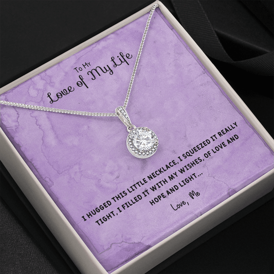 I Hugged This Little Necklace - Eternal Hope Necklace Message Card