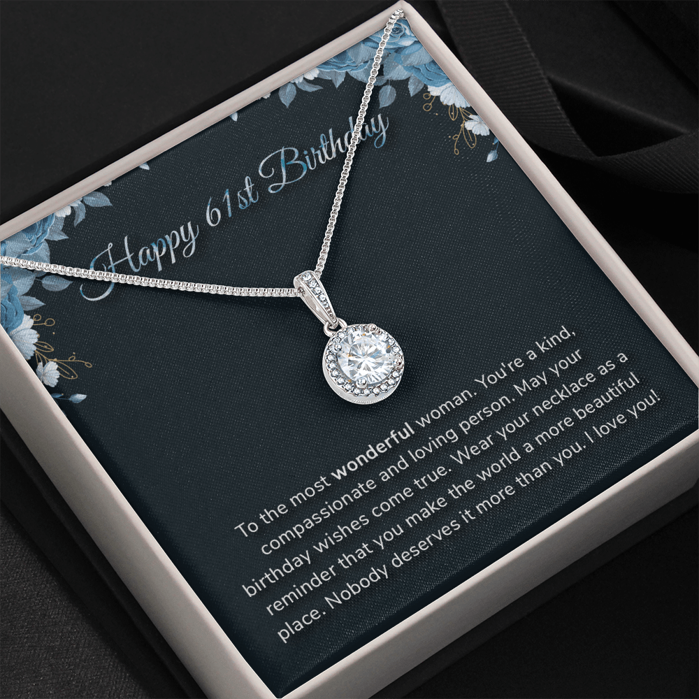 Happy 61st Birthday - Eternal Hope Necklace Message Card