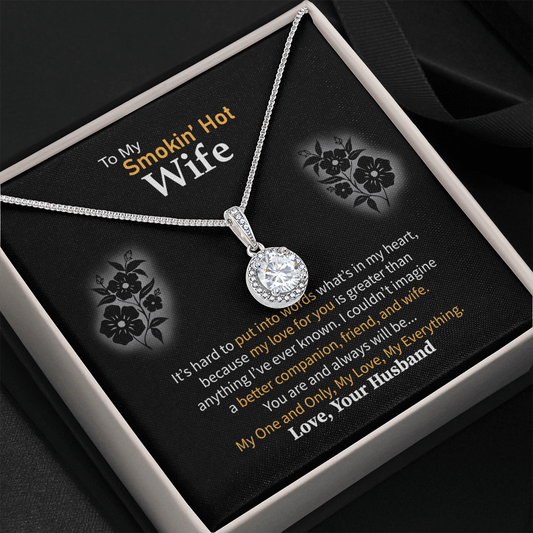 Wife - It's Hard To Put Into Words - Eternal Hope Necklace Message Card