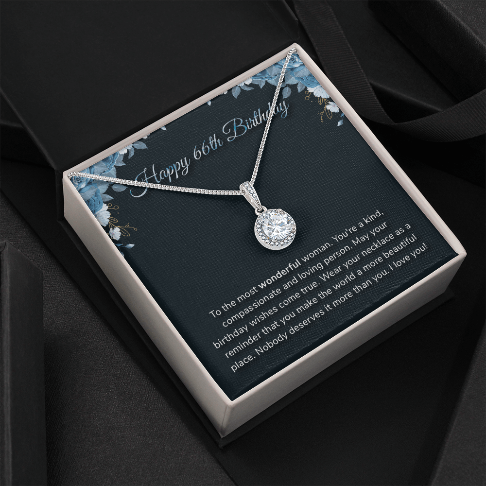 Happy 66th Birthday - Eternal Hope Necklace Message Card