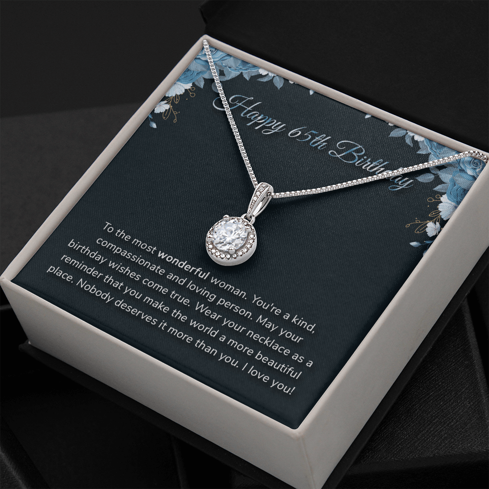 Happy 65th Birthday - Eternal Hope Necklace Message Card