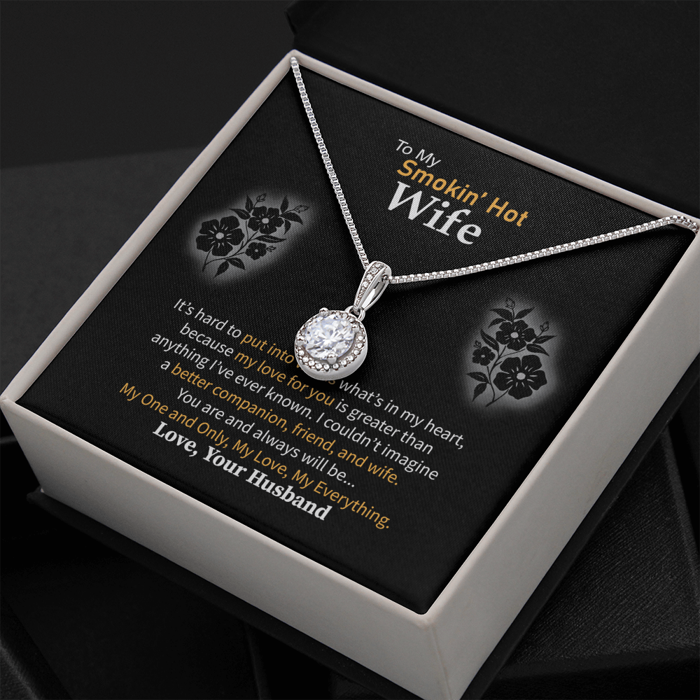 Wife - It's Hard To Put Into Words - Eternal Hope Necklace Message Card