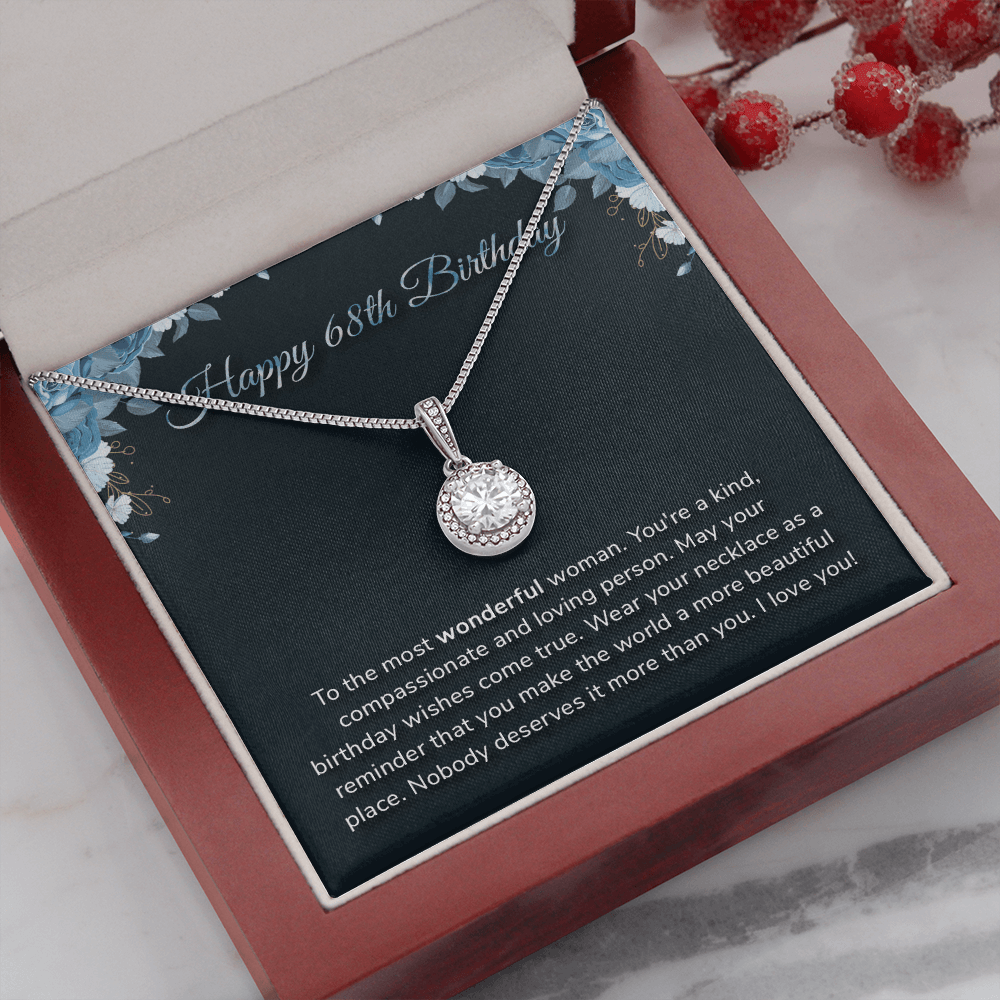 Happy 68th Birthday - Eternal Hope Necklace Message Card