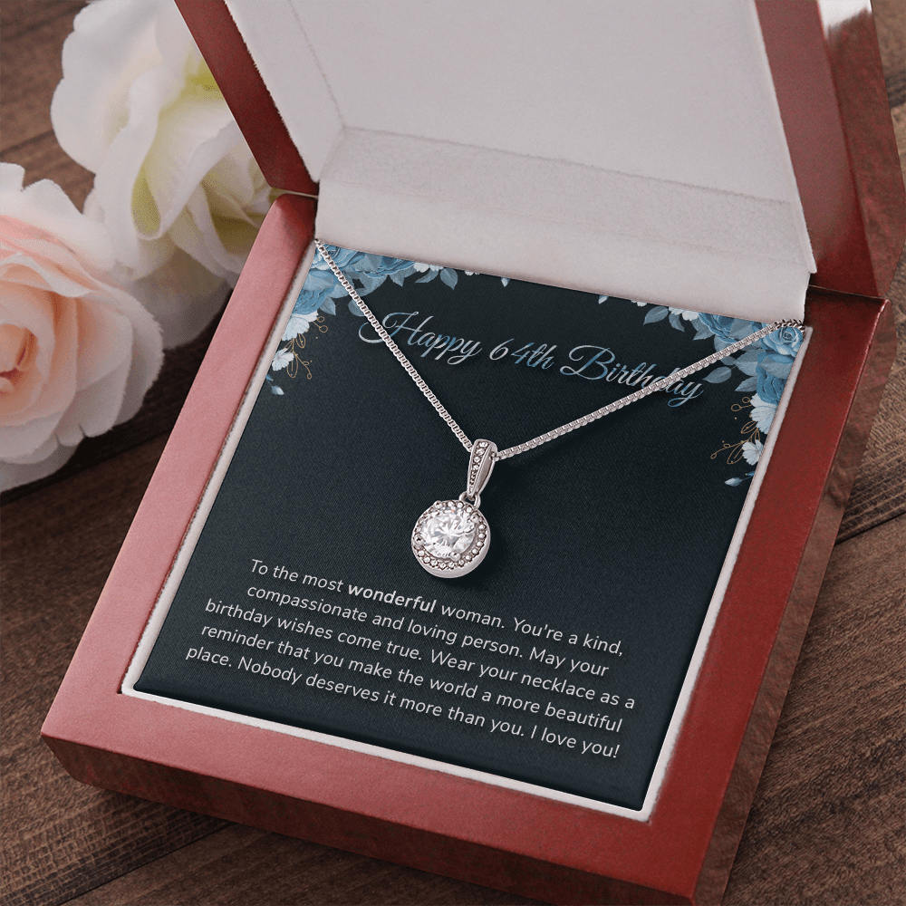 Happy 64th Birthday - Eternal Hope Necklace Message Card