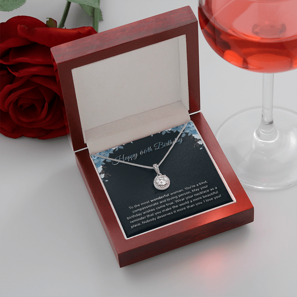 Happy 66th Birthday - Eternal Hope Necklace Message Card