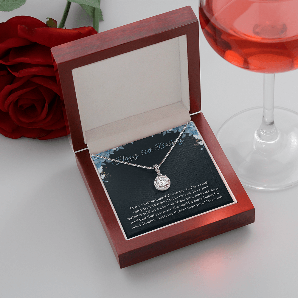 Happy 56th Birthday - Eternal Hope Necklace Message Card