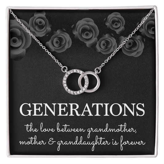 Love Between Grandmother, Mother, Granddaughter is Forever - Perfect Pair Necklace With Message Card - Daughter Gift from Mom, Mothers Day Necklace, Grandmother, Mom Granddaughter Necklace