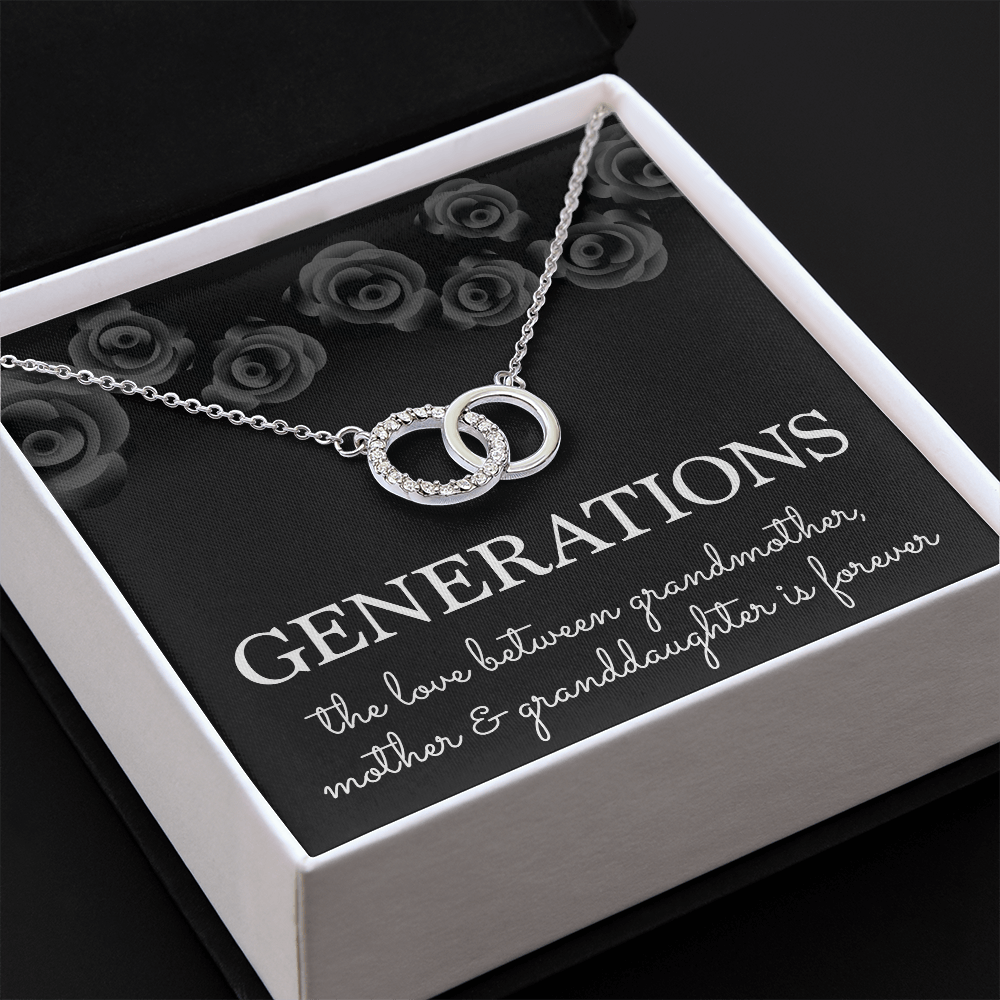 Love Between Grandmother, Mother, Granddaughter is Forever - Perfect Pair Necklace With Message Card - Daughter Gift from Mom, Mothers Day Necklace, Grandmother, Mom Granddaughter Necklace