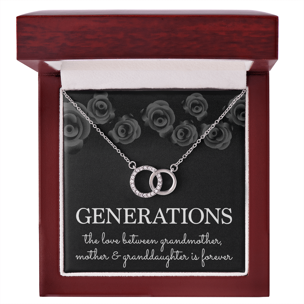 Love Between Grandmother, Mother, Granddaughter is Forever - Perfect Pair Necklace With Message Card - Daughter Gift from Mom, Mothers Day Necklace, Grandmother, Mom Granddaughter Necklace