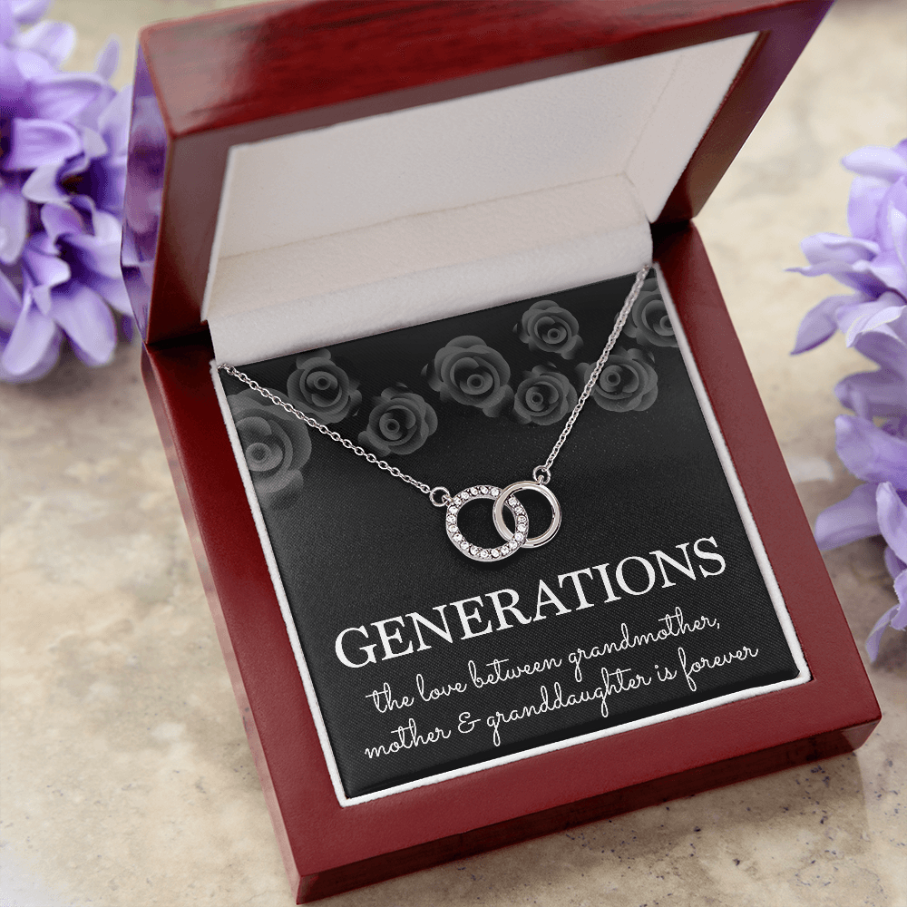 Love Between Grandmother, Mother, Granddaughter is Forever - Perfect Pair Necklace With Message Card - Daughter Gift from Mom, Mothers Day Necklace, Grandmother, Mom Granddaughter Necklace