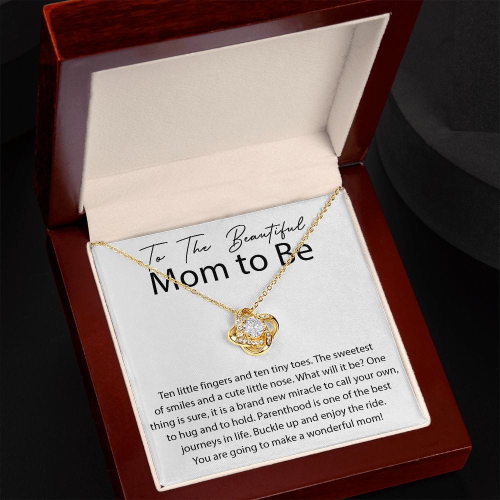 Gift For My Mom To Be - You will make a Wonderful Mom - Love Knot Necklace - Gift For Wife For Birthday, Anniversary, Christmas, Mother's Day