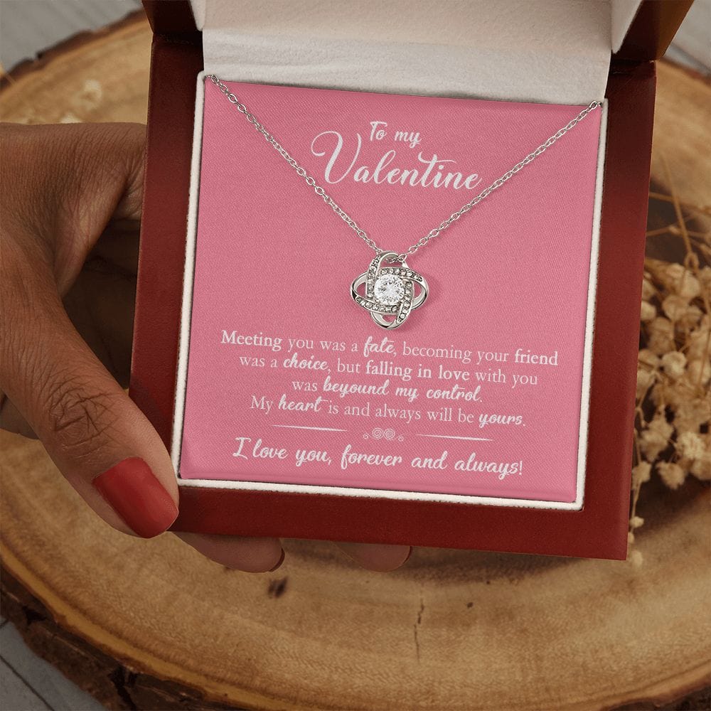 Gift For My Valentine - Meeting You - Love Knot Necklace - Gift For Wife From Husband, Birthday, Anniversary, Christmas, Mother's Day, Valentine's Day
