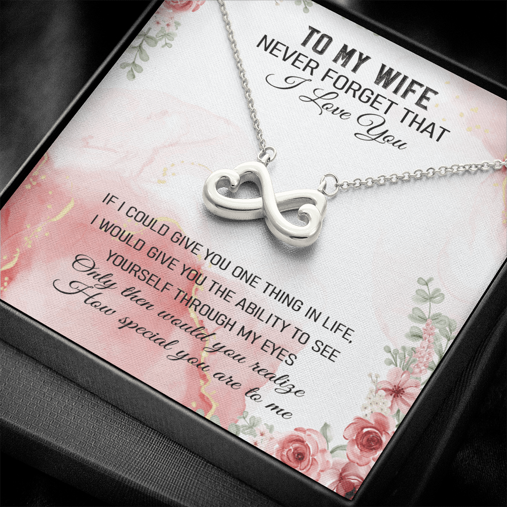 Never Forget That I Love You -Infinity Hearts Necklace Message Card