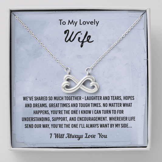 We've Shared So Much Together - Infinity Hearts Necklace Message Card