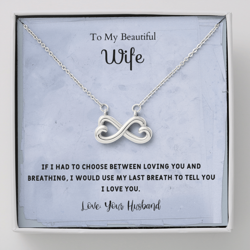 If I Had to Choose - Infinity Hearts Necklace Message Card