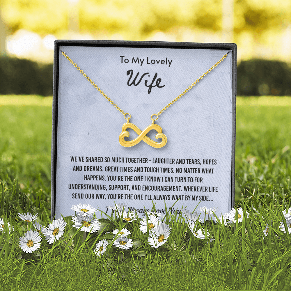 We've Shared So Much Together - Infinity Hearts Necklace Message Card