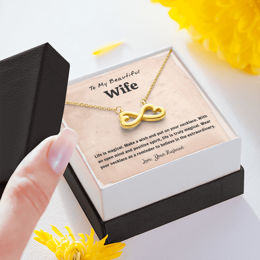 Life Is Magical - Infinity Hearts Necklace Message Card