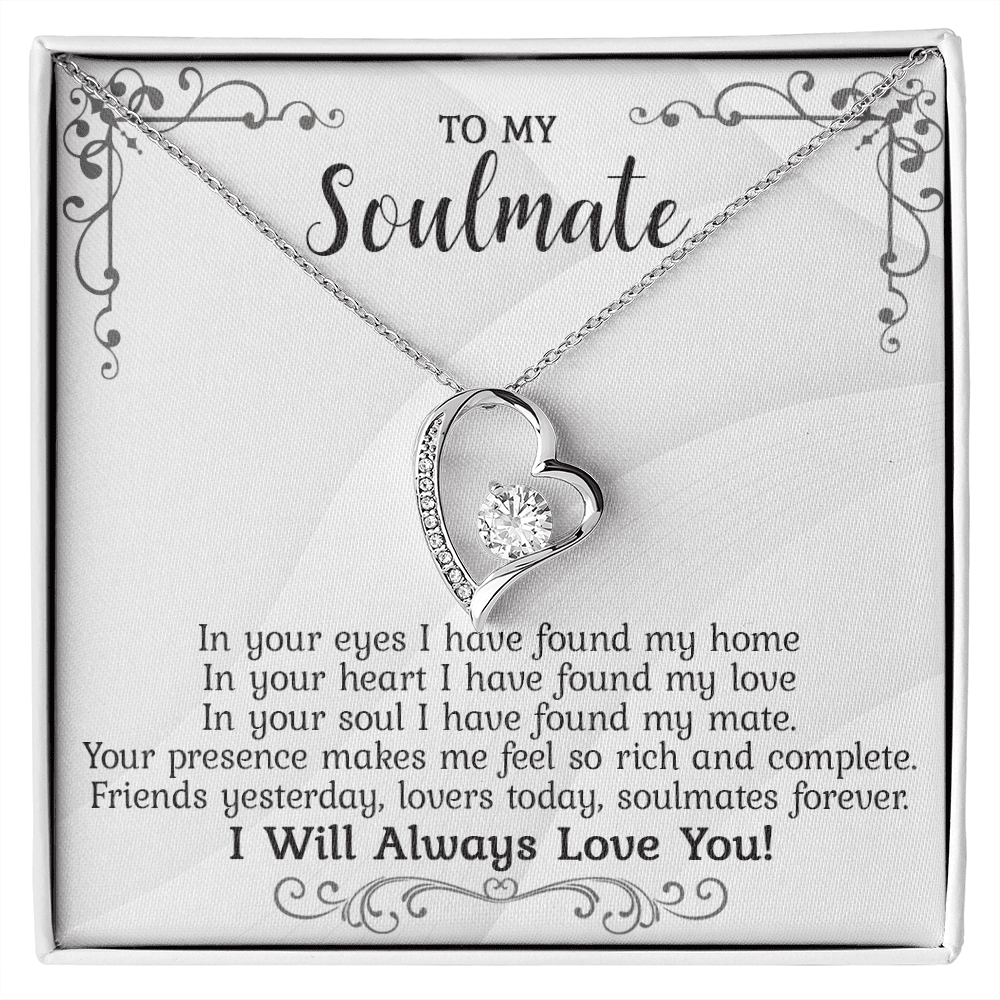 Gift To My Soulmate - In Your Eyes - Forever Love Necklace - Gift For Wife From Husband, Birthday, Anniversary, Christmas, Mother's Day