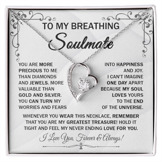 Gift For Soulmate - You Are More Precious - Forever Love Necklace With Message Card - Gift For Birthday, Anniversary, Christmas, Mother's Day