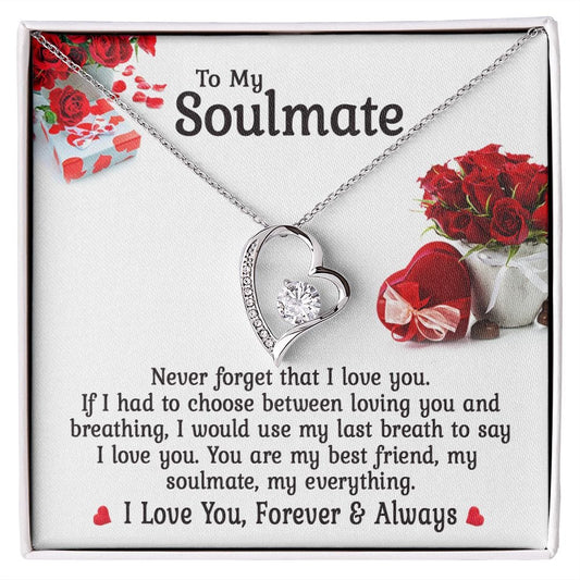 Gift For My Soulmate - Never Forget My Love - Forever Love Necklace - Gift For Wife For Birthday, Anniversary, Christmas, Mother's Day, Valentines Day