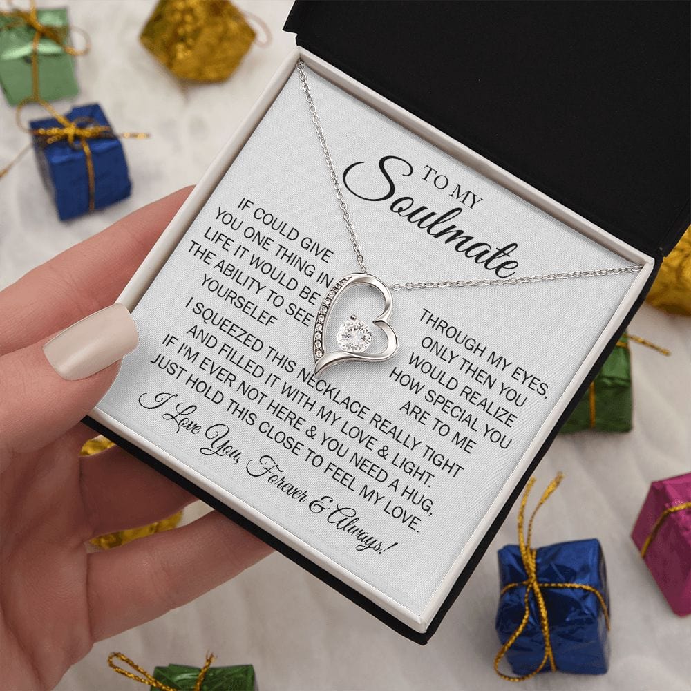Gift For My Soulmate - One Thing - Forever Love Necklace With Message Card - Gift For Birthday, Anniversary, Christmas, Mother's Day From Husband