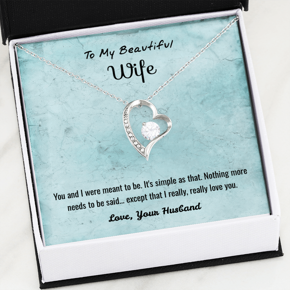 You and I Were Meant to Be - Forever Love Necklace Message Card